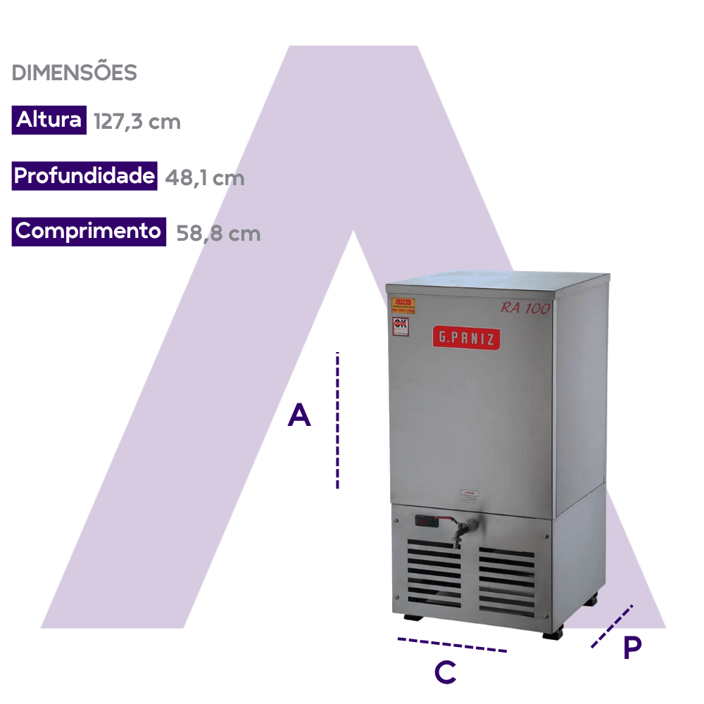 RA-100 INOX DIMENSOES